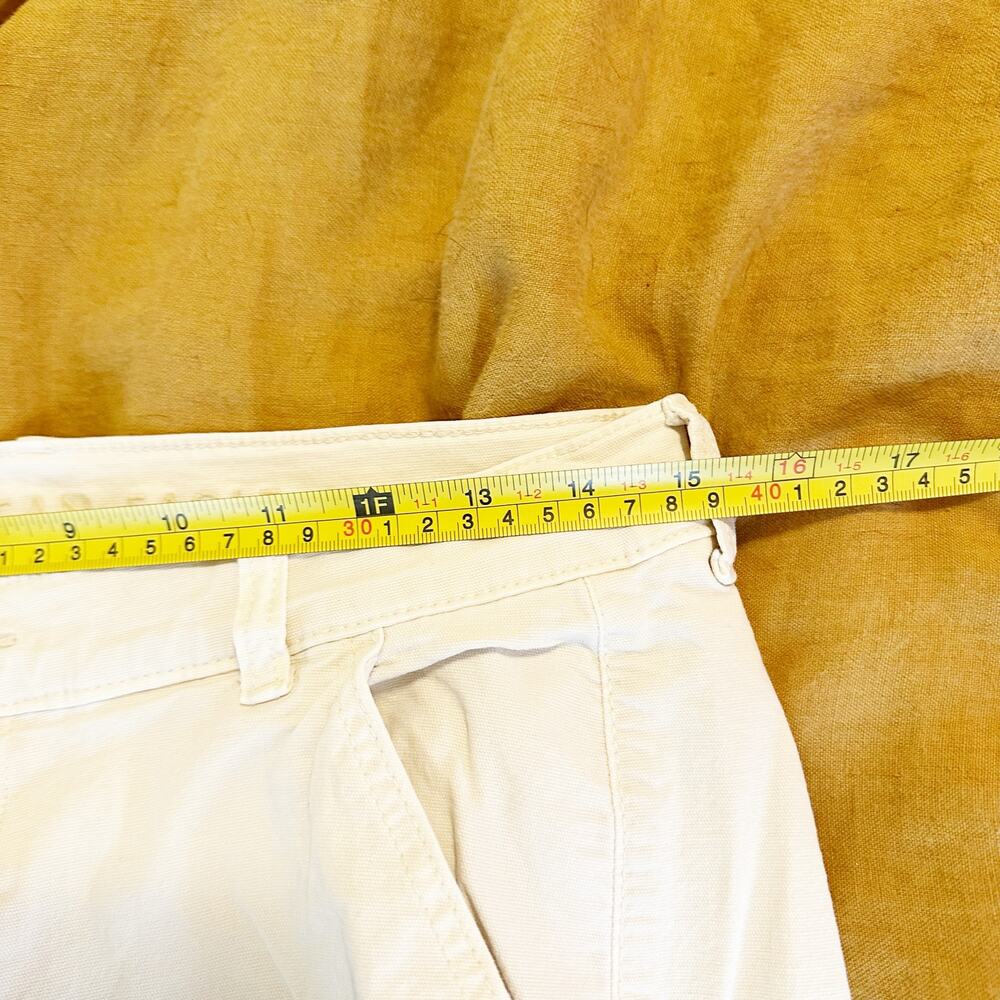 American Eagle High Rise Straight White Chino Carpenter Pants sz 8 - Picture 9 of 11